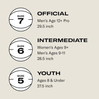 WILSON NBA Authentic Indoor/Outdoor Basketballs - Size 3, Size 6 and Size 7 Size 7 - 29.5