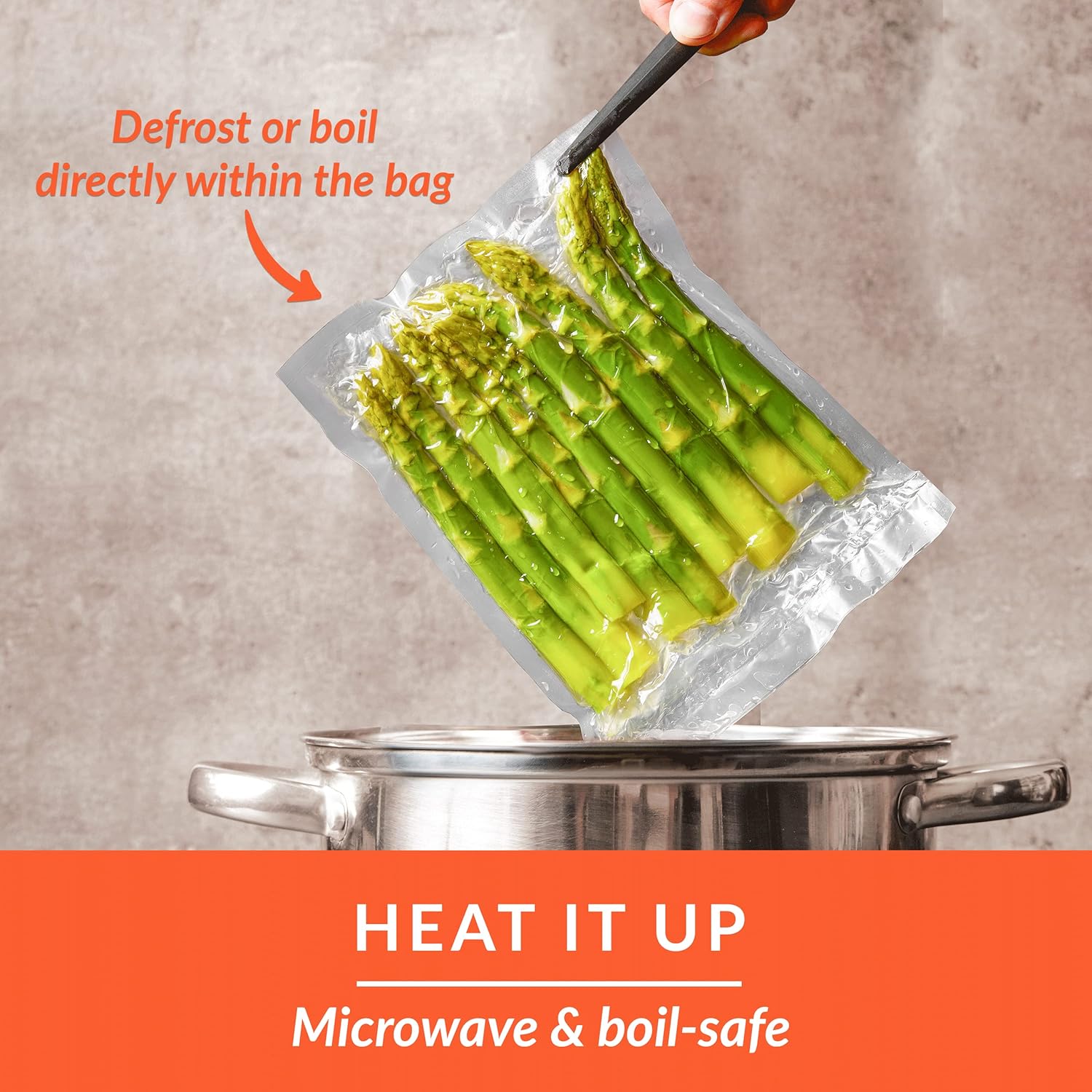 Vacuum Sealer Bags - Set of 2 11x50 Inch BPA-Free Rolls - Food Saver Vac Seal for Sous Vide & Meal Prep - Commercial Grade Foodsaver Bag