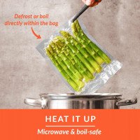 Vacuum Sealer Bags - Set of 2 11x50 Inch BPA-Free Rolls - Food Saver Vac Seal for Sous Vide & Meal Prep - Commercial Grade Foodsaver Bag