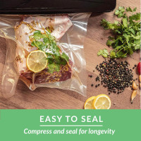 Vacuum Sealer Bags - Set of 2 11x50 Inch BPA-Free Rolls - Food Saver Vac Seal for Sous Vide & Meal Prep - Commercial Grade Foodsaver Bag