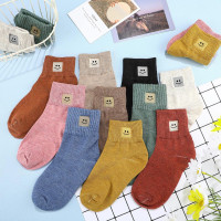 Eurzom 10 Pairs Socks Womens Crew Elastic Ankle Length Cotton Socks Aesthetic Cute Lightweight Low Cut Gifts for Women One Size Smile