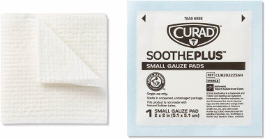 Curad SoothePlus Gauze Pads with Arm & Hammer Baking Soda, 2