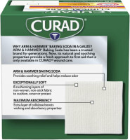 Curad SoothePlus Gauze Pads with Arm & Hammer Baking Soda, 2