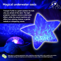 Cloud b Ocean Projector Nightlight with White Noise Soothing Sounds | Adjustable Settings and Auto-Shutoff | Tranquil Turtle - Pink Tranquil Turtle (Pink)