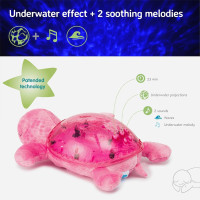 Cloud b Ocean Projector Nightlight with White Noise Soothing Sounds | Adjustable Settings and Auto-Shutoff | Tranquil Turtle - Pink Tranquil Turtle (Pink)