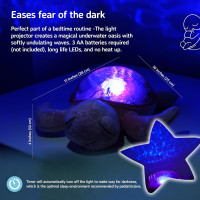 Cloud b Ocean Projector Nightlight with White Noise Soothing Sounds | Adjustable Settings and Auto-Shutoff | Tranquil Turtle - Pink Tranquil Turtle (Pink)