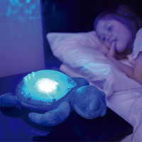 Cloud b Ocean Projector Nightlight with White Noise Soothing Sounds | Adjustable Settings and Auto-Shutoff | Tranquil Turtle - Aqua