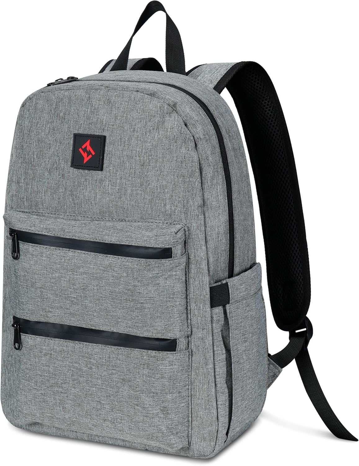 Zazzy Smell Proof Backpack - Lockable Carbon Fiber Odor Proof Daypack, Black Grey Simple Grey
