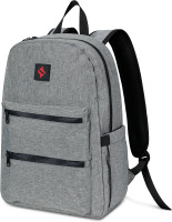 Zazzy Smell Proof Backpack - Lockable Carbon Fiber Odor Proof Daypack, Black Grey Simple Grey