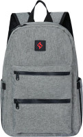 Zazzy Smell Proof Backpack - Lockable Carbon Fiber Odor Proof Daypack, Black Grey Simple Grey