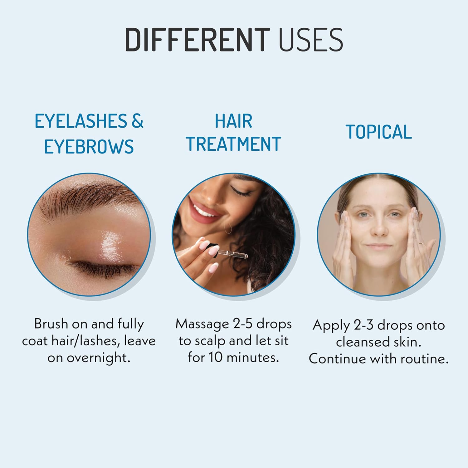 Eve Hansen Organic Castor Oil USDA Certified | Pure Carrier Oil for Eyelashes, Eyebrows, Hair, and Skin with Applicator (2oz)