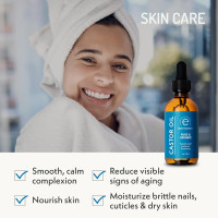 Eve Hansen Organic Castor Oil USDA Certified | Pure Carrier Oil for Eyelashes, Eyebrows, Hair, and Skin with Applicator (2oz)