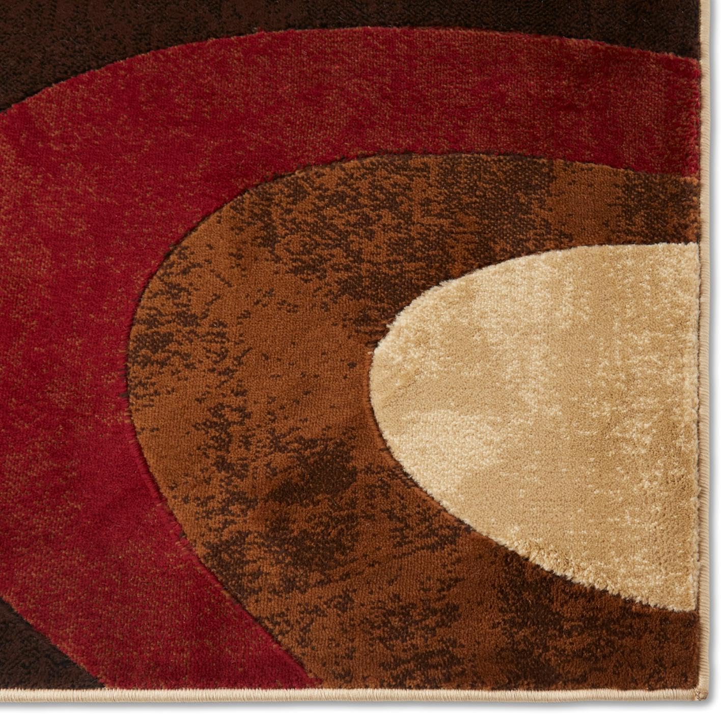 Home Dynamix Tribeca Slade Modern Area Rug, Abstract Brown/Red 7'10