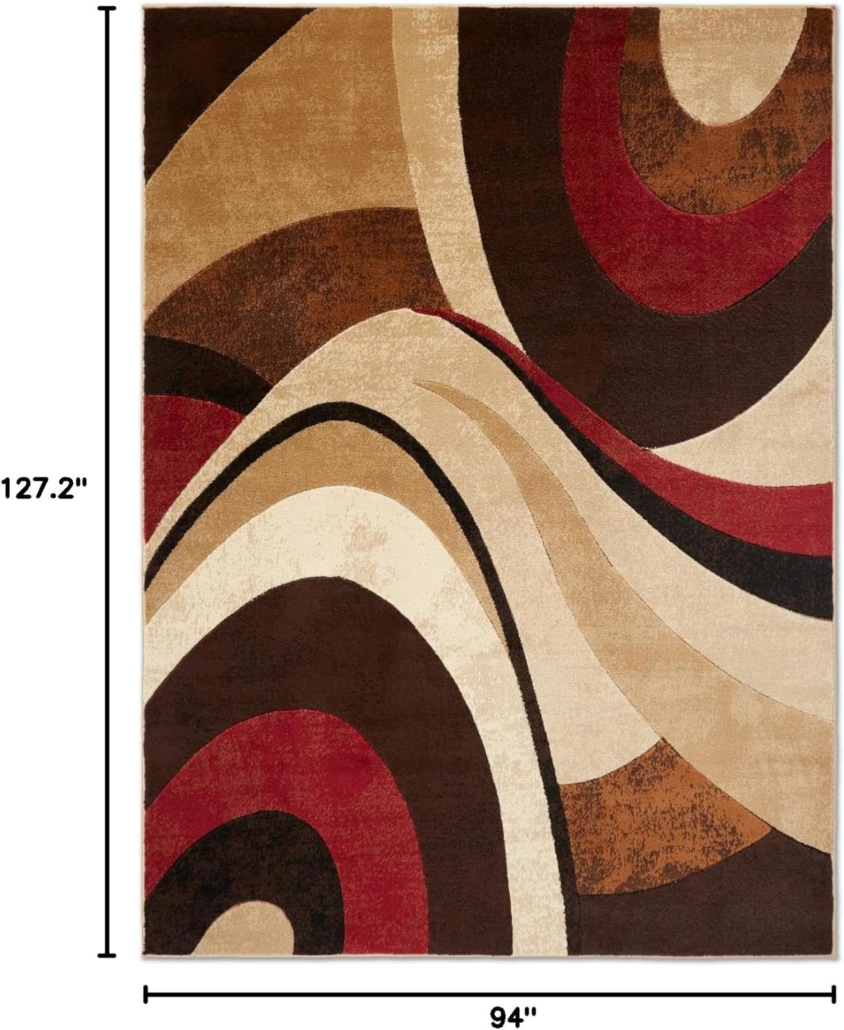 Home Dynamix Tribeca Slade Modern Area Rug, Abstract Brown/Red 7'10