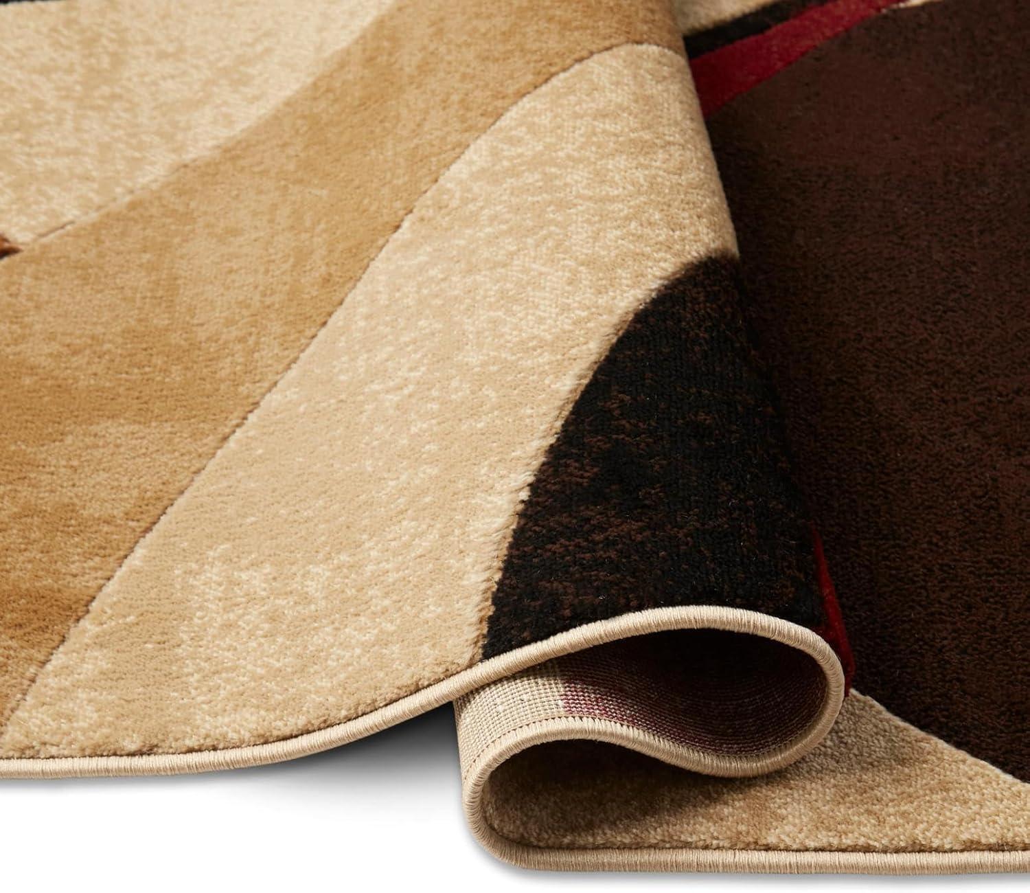Home Dynamix Tribeca Slade Modern Area Rug, Abstract Brown/Red 7'10