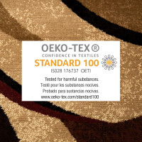 Home Dynamix HD5382 Tribeca Collection 3-Piece Area Rug Set, Brown/Red