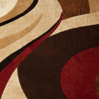 Home Dynamix Tribeca Slade Modern Area Rug, Abstract Brown/Red 7'10