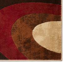Home Dynamix Tribeca Slade Modern Area Rug, Abstract Brown/Red 7'10