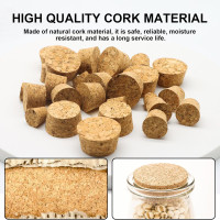 30PCS Natural Cork Stoppers for Glass Bottles,Crafts & Home Decor,Tapered Corks for DIY Projects,Airtight Sealing,Laboratory & Wine Bottles