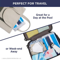 Aqua 3-in-1 Fold & Go Tanning Pool Float, Mat and Tanning Pool Lounger – Padded Mat for Land or Water with Carry Strap – Multiple Colors Navy XL Hammock