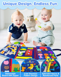 Exorany Busy Board Montessori Toys for Toddler Boy Birthday Gifts, Busy Book Sensory Learning Toys for Toddlers, Toddler Boy Airplane Car Travel Toy Educational Activities Blue/P8