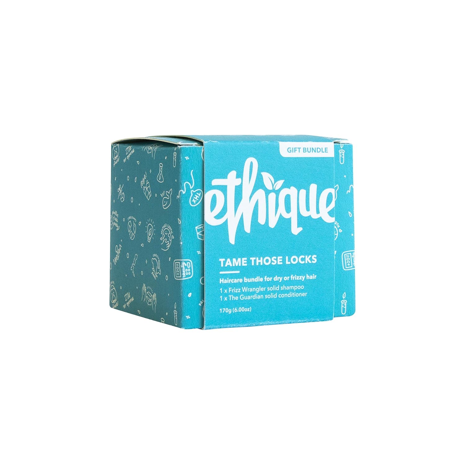 Ethique Tame Those Locks Gift Pack for Dry Hair - Shampoo & Conditioner Bundle - Plastic-Free, Vegan, Cruelty-Free, Eco-Friendly, 6 oz (Pack of 1)