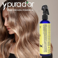 PURA D'OR 8 Oz Argan Oil Heat Shield Protectant Spray with Select Organic Ingredients, Protects Up To 450º F From Flat Iron & Hot Blow Dry, Leave-In, Define & Shine Dry & Damaged Hair 8 Fl Oz (Pack of 1)