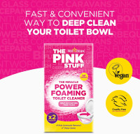 Stardrops - The Pink Stuff Bathroom Cleaning Kit – Cleaning Paste, Bathroom Foam Spray, Toilet Foaming Powder, SQeeZY Sponge & 3 Microfiber Cloths – Tough on Stains, Grease & Soap Scum