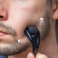 540 Titanium Derma Roller For Face Hair Beard，Scalp Derma Roller ，Beard Microneedle Roller，Personal Use Microneedling Roller Microdermabrasion Cosmetic Beauty Instrument Self-Care Gifts For Men Women #0.3