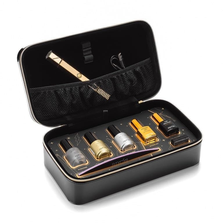 Apres Gel-X Nail Professional Starter Kit, 14 Sizes 00-9 w/ Half Sizes Included, Soft Gel Nail Tips Extension Kit, 2025 Edition (Natural Coffin Long)