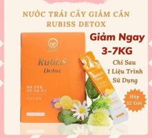 RUBISS Detox Nuoc Ep Chanh Day Dua - Fruits Juice Detox- Passionfruit, Pineapple - 12packs x 20ml / 1 Boxes