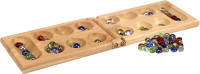 Pressman Mancala Board Game | Fun Classic Table for Adults & Kids | Includes 48 Plastic Mancala Stones and Wood Hinged Playing Board | 2 Players, Ages 6+