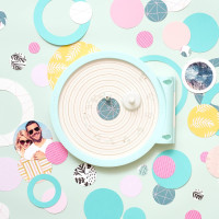 We R Memory Keepers Circle Spin & Trim Tool, Includes Circle Maker Tool & Two Replacement Blades, Rotates 360 Degrees,1 Inch to 8 Inch Circles