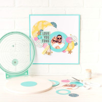 We R Memory Keepers Circle Spin & Trim Tool, Includes Circle Maker Tool & Two Replacement Blades, Rotates 360 Degrees,1 Inch to 8 Inch Circles