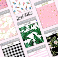 Pack It Chic - 10X13 (100 Pack) Mosaic Triangle Poly Mailer Envelope Plastic Custom Mailing & Shipping Bags - Self Seal