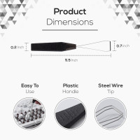 Qisan Stainless Steel Keycap Puller & Switch Puller for Mechanical Keyboards | Plastic Handle Key Cap Removal Tool for Gaming Keyboards | Professional Keyboard Maintenance Tool & Accessories - Black