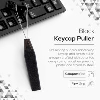 Qisan Stainless Steel Keycap Puller & Switch Puller for Mechanical Keyboards | Plastic Handle Key Cap Removal Tool for Gaming Keyboards | Professional Keyboard Maintenance Tool & Accessories - Black