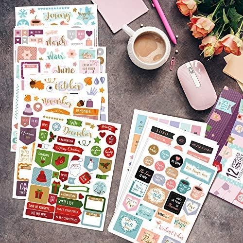 Aesthetic Monthly Planner Stickers - 1100+ Beautiful Design Accessories Enhance and Streamline Your Planner, Journal and Calendar