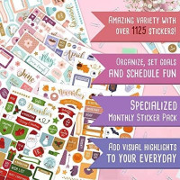 Aesthetic Monthly Planner Stickers - 1100+ Beautiful Design Accessories Enhance and Streamline Your Planner, Journal and Calendar