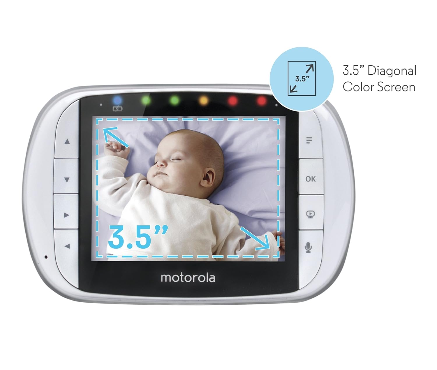 Motorola MBP36S Remote Wireless Video Baby Monitor with 3.5-Inch Color LCD Screen, Remote Camera Pan, Tilt, and Zoom, black 1-Camera