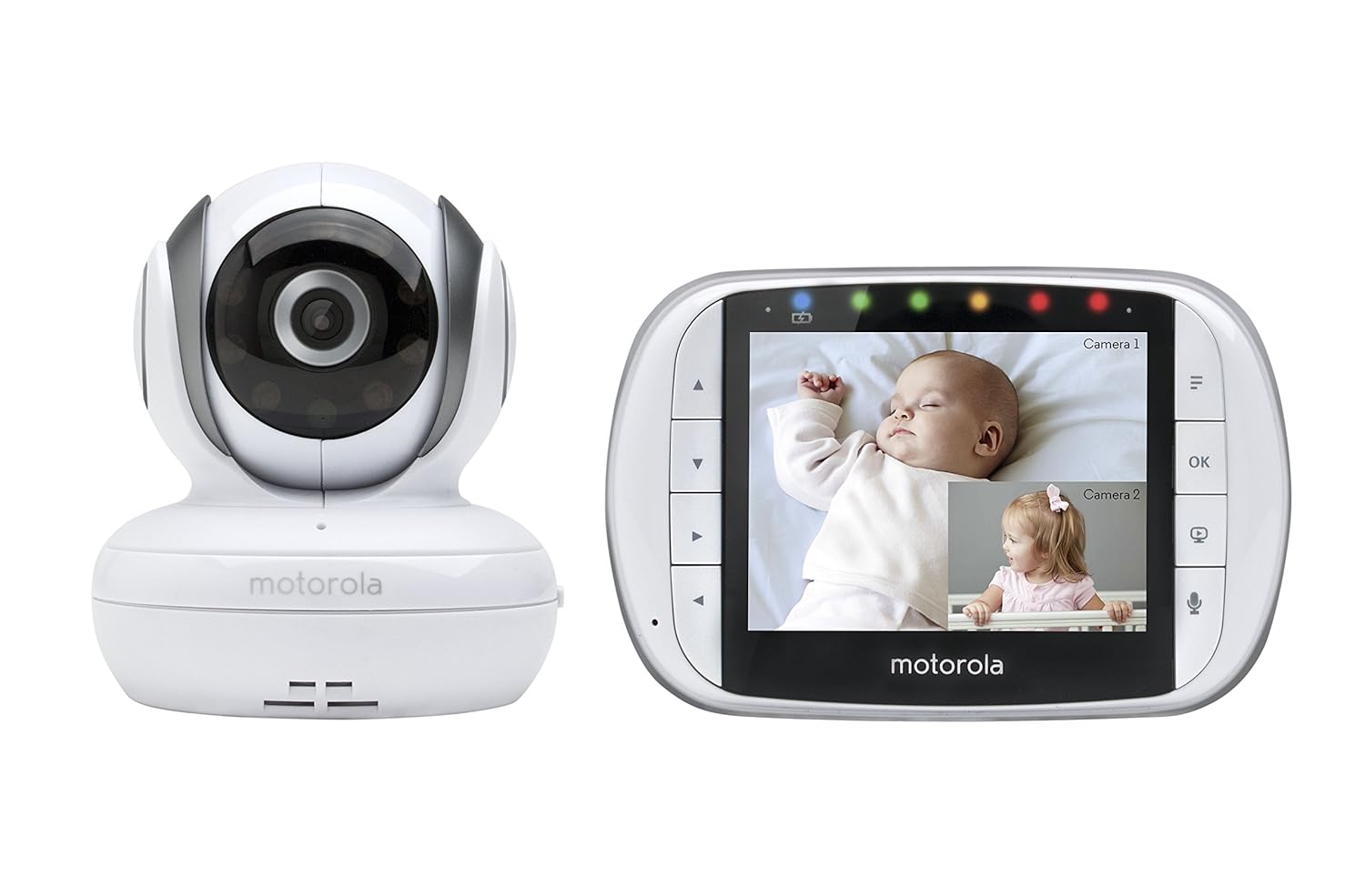 Motorola MBP36S Remote Wireless Video Baby Monitor with 3.5-Inch Color LCD Screen, Remote Camera Pan, Tilt, and Zoom 1-Camera