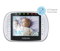 Motorola MBP36S Remote Wireless Video Baby Monitor with 3.5-Inch Color LCD Screen, Remote Camera Pan, Tilt, and Zoom 1-Camera