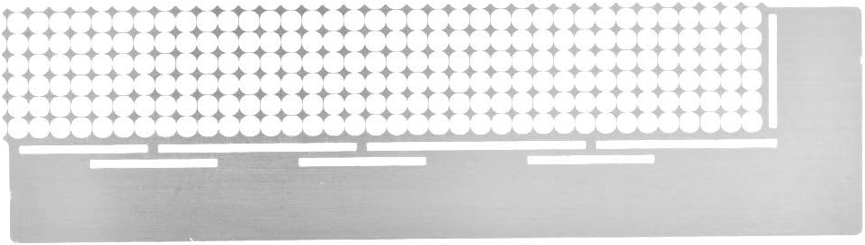 5D Diamond Painting Kit Ruler,Delaman Stainless Steel Diamond Mesh Ruler DIY Drawing Ruler with 216 Blank Grids for Diamond Painting Round Full Drill & Partial Drill