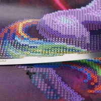 5D Diamond Painting Kit Ruler,Delaman Stainless Steel Diamond Mesh Ruler DIY Drawing Ruler with 216 Blank Grids for Diamond Painting Round Full Drill & Partial Drill