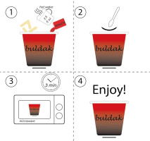 Buldak Tteokbokki Korean Rice Cake Instant Korean Snack Tteok Tteokbokki Rice Cake (spicy, 1)