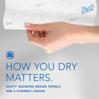Scott Professional Essential High-Capacity Hard Roll Paper Towels, Bulk (02001), Elevated Design, Absorbency Pockets, White, for ScottBrand Purple Core Dispensers (6 Rolls at 950' Each, 5,700'/Case) 950'/Roll, 6 Rolls/Case, 5,700'/Case
