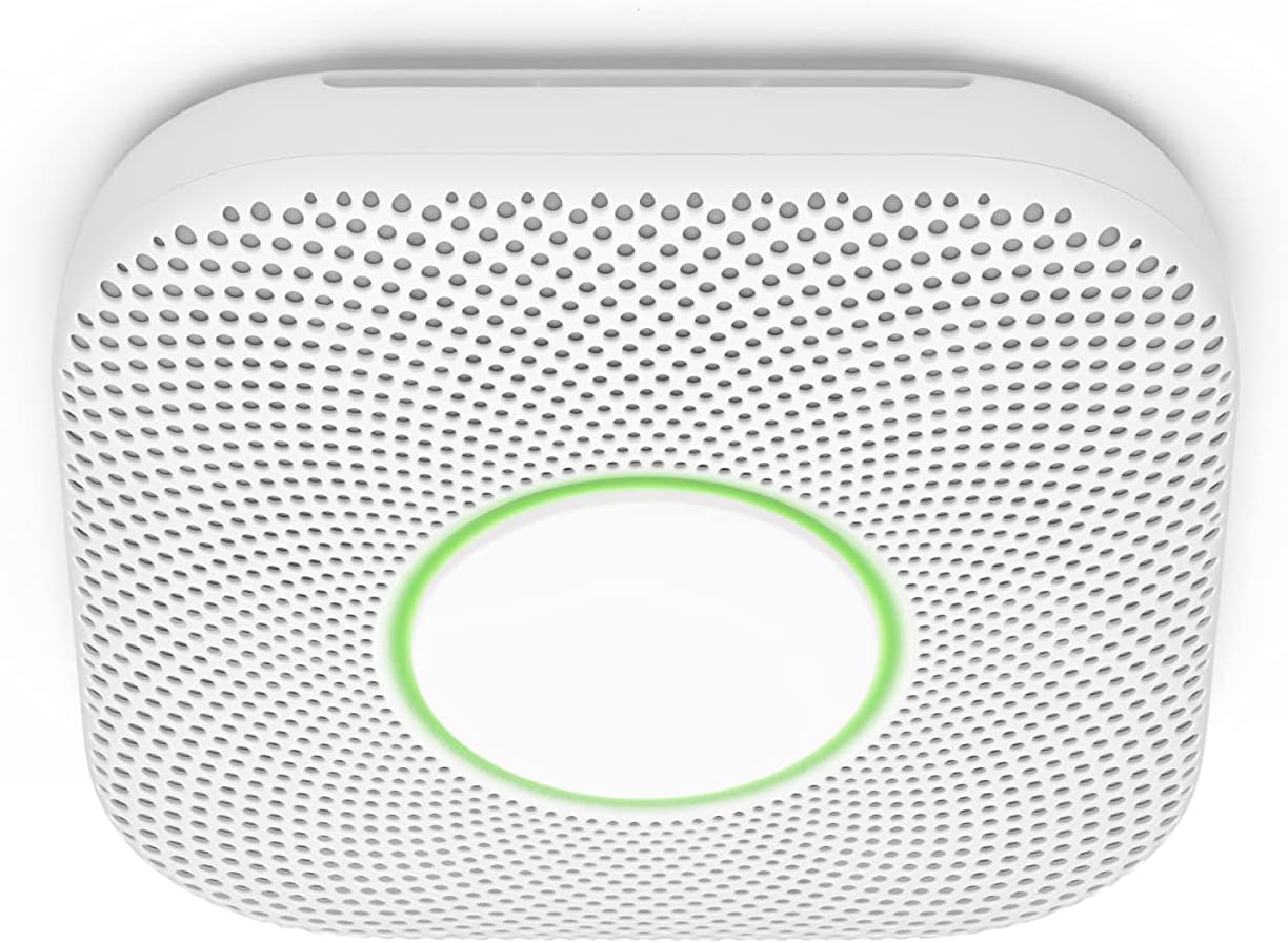 Google Nest Protect - Smoke Alarm - Smoke Detector and Carbon Monoxide Detector - Battery Operated , White - S3000BWES
