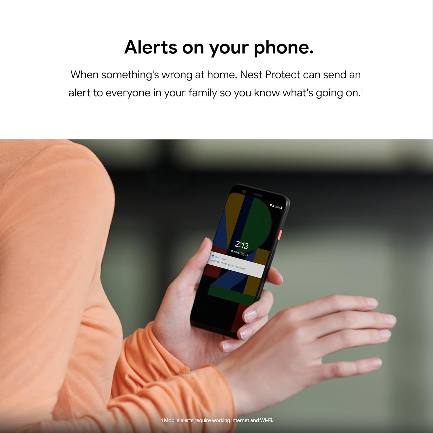 Google Nest Protect - Smoke Alarm - Smoke Detector and Carbon Monoxide Detector - Battery Operated , White - S3000BWES