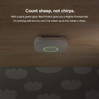 Google Nest Protect - Smoke Alarm - Smoke Detector and Carbon Monoxide Detector - Battery Operated , White - S3000BWES