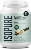 Isopure Plant-Based Protein Powder, Lactose Free, Gluten Free, With Iron, Vanilla, 20g Plant Protein Per Serving, 1.23 Lbs, 20 Servings (Packaging May Vary) Vanilla 20 Servings (Pack of 1)
